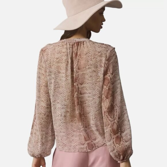 Brand New By Anthropologie Long-Sleeve Ruffled Blouse - Picture 3 of 15